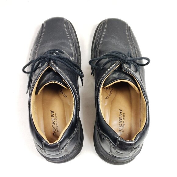 Dockers Men's Size 9.5 Black Leather Oxford - Picture 7 of 9